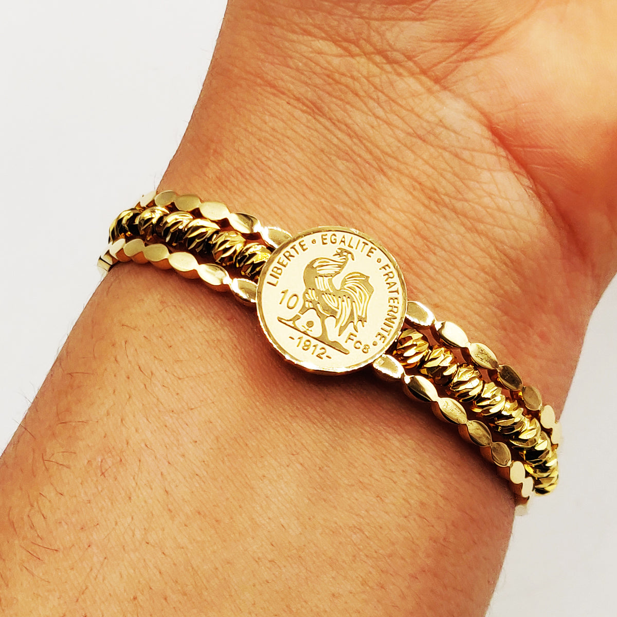 Bracelet Rigide Multi Boules Louise Coq Luxe