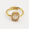 Bague Cristal Rectangle Tour Cristaux