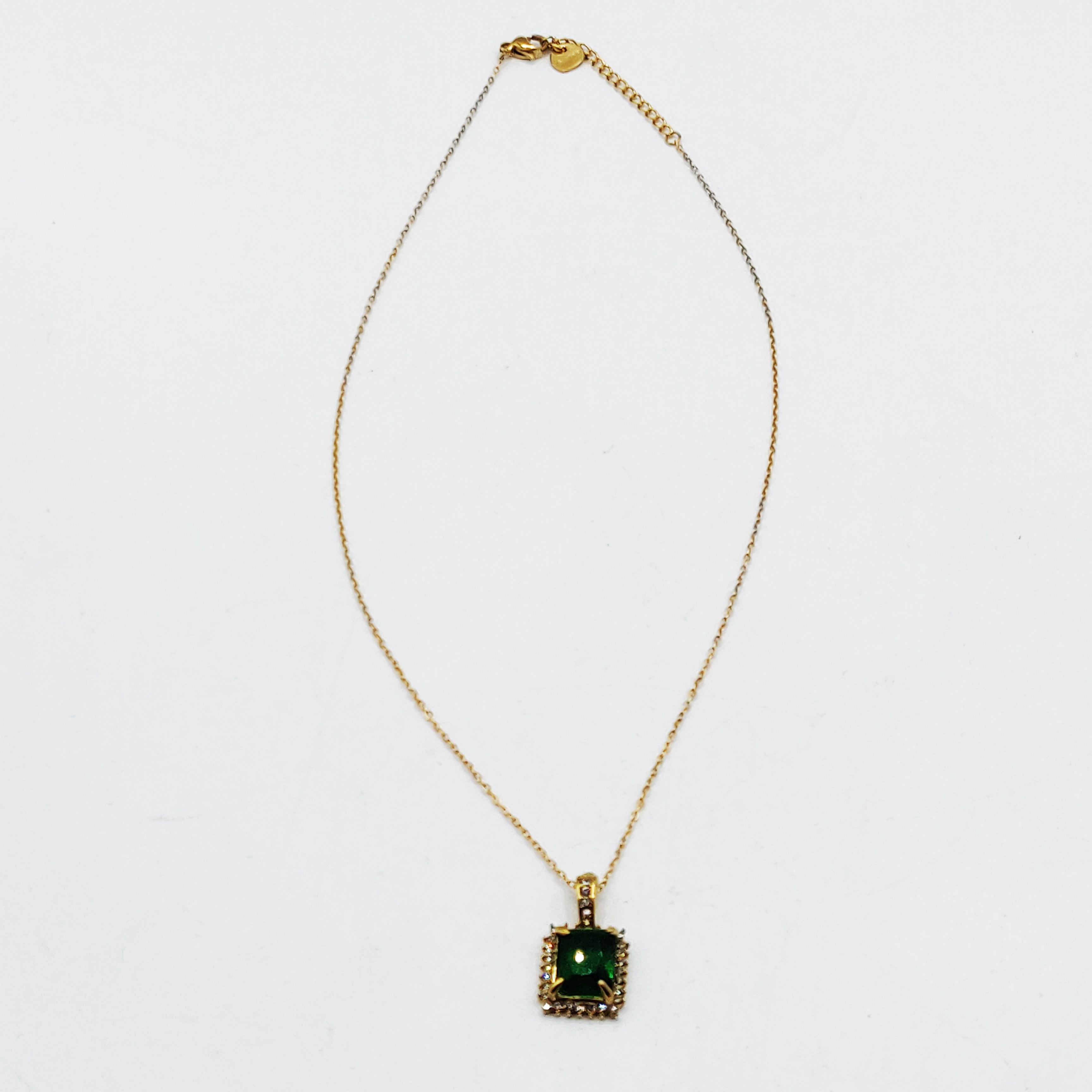 Collier Grand Cristal Vert Tour Cristaux Luxe