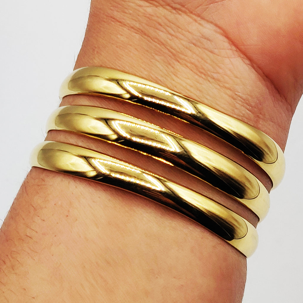 Bracelet Triple Bandes Larges Luxe