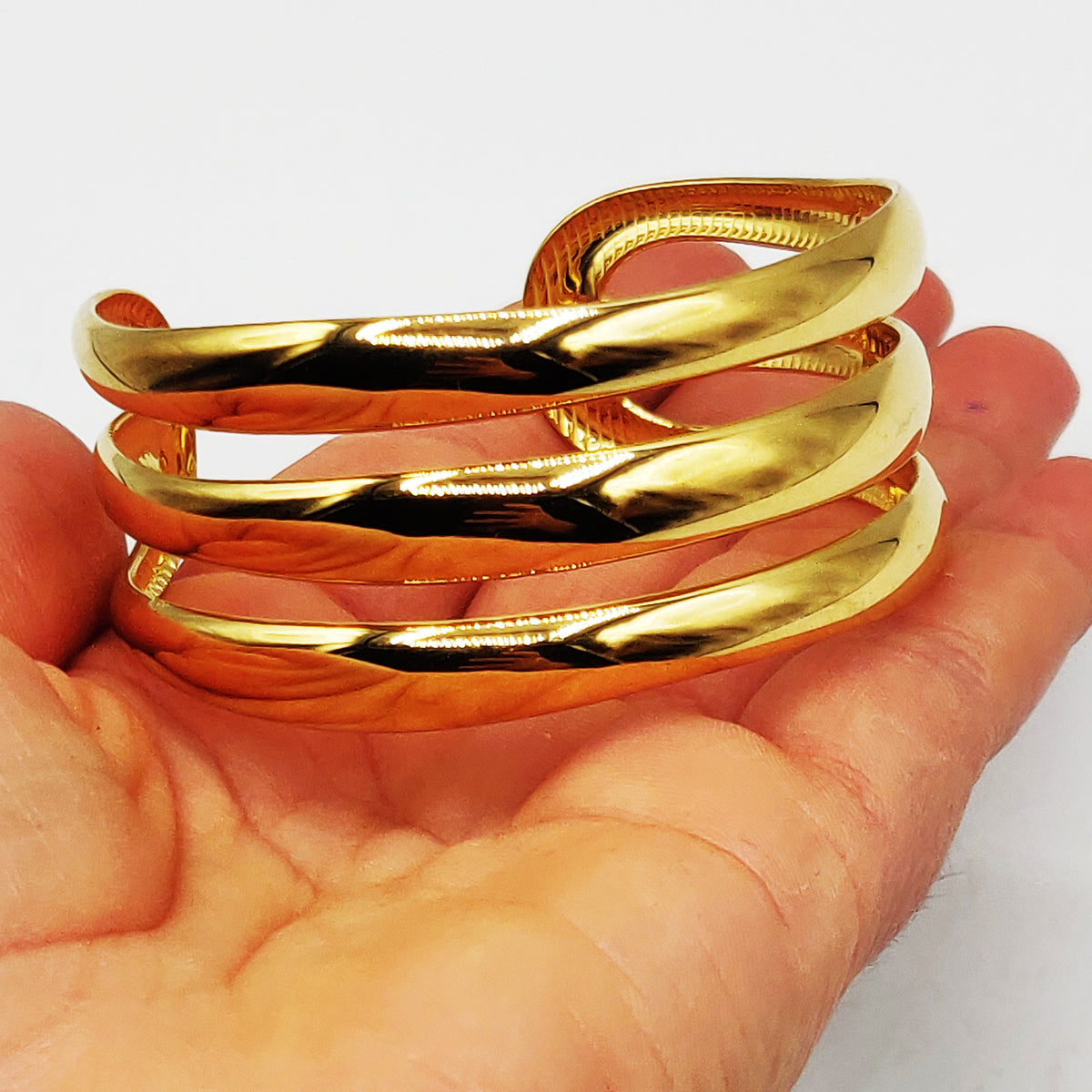 Bracelet Triple Bandes Larges Luxe