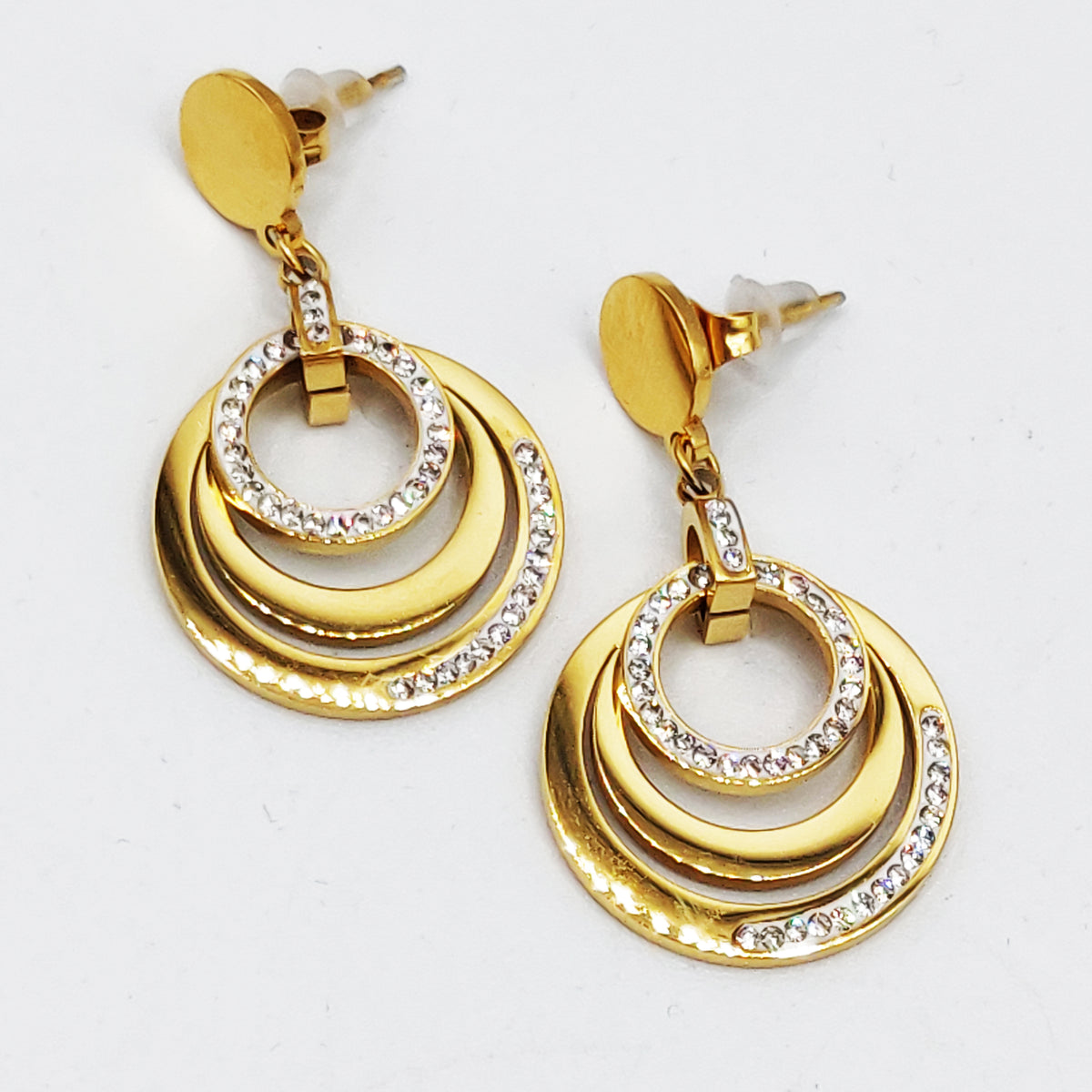 Boucles d'oreilles Torsade Multi Cercles Luxe