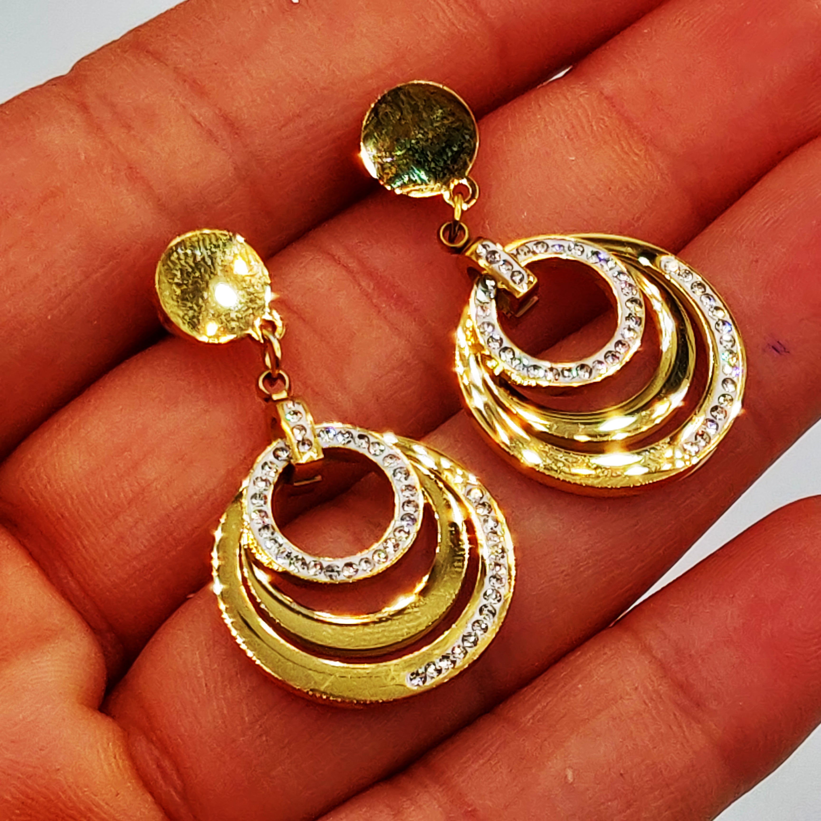 Boucles d'oreilles Torsade Multi Cercles Luxe