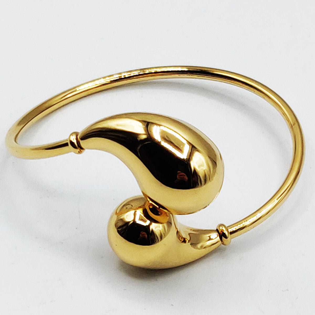 Bracelet Rigide Gouttes Bombées Luxe