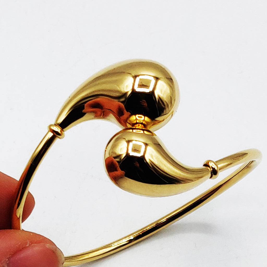 Bracelet Rigide Gouttes Bombées Luxe