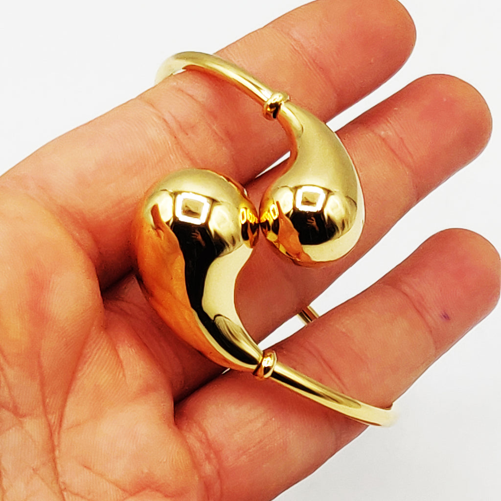 Bracelet Rigide Gouttes Bombées Luxe