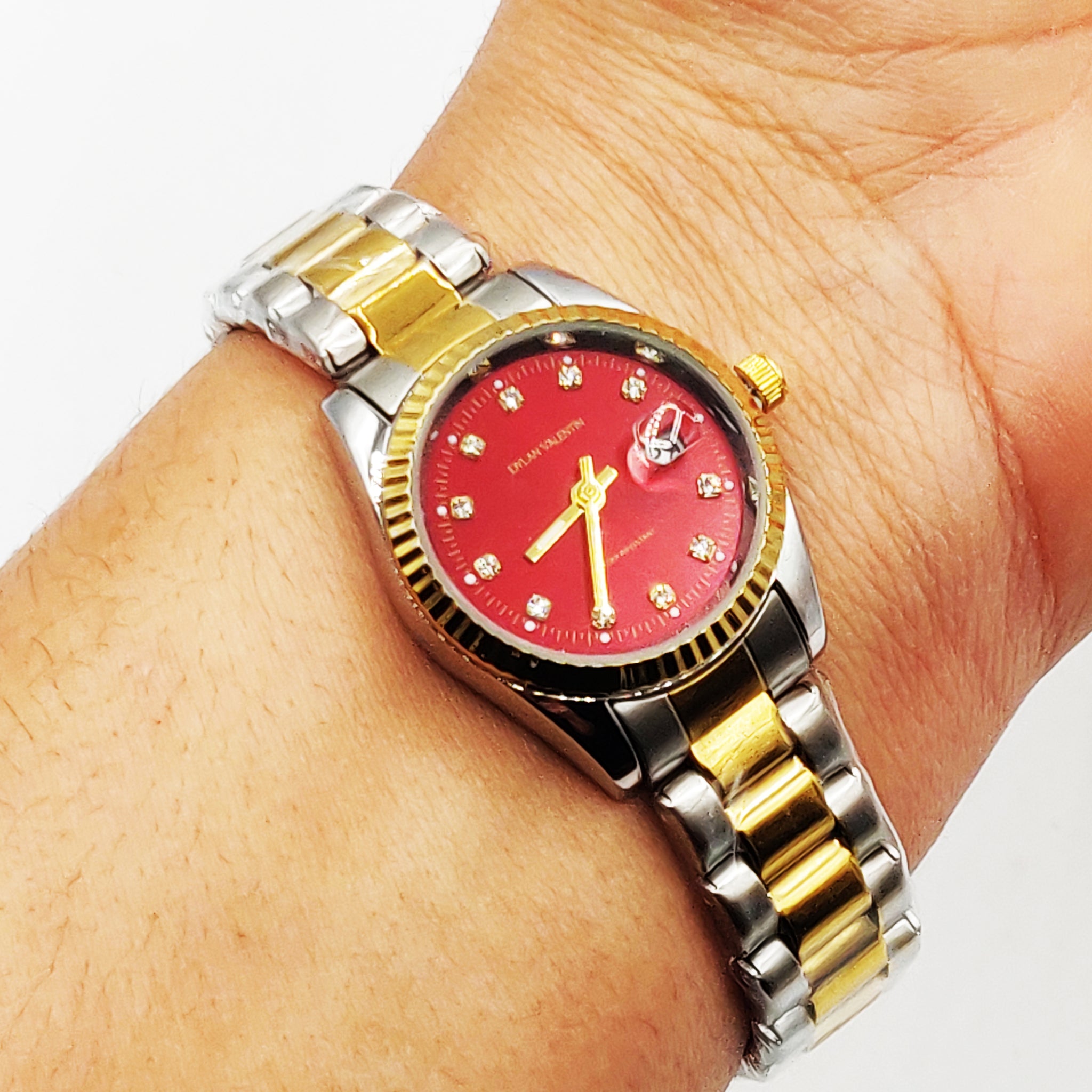 Montre fond rouge hot sale