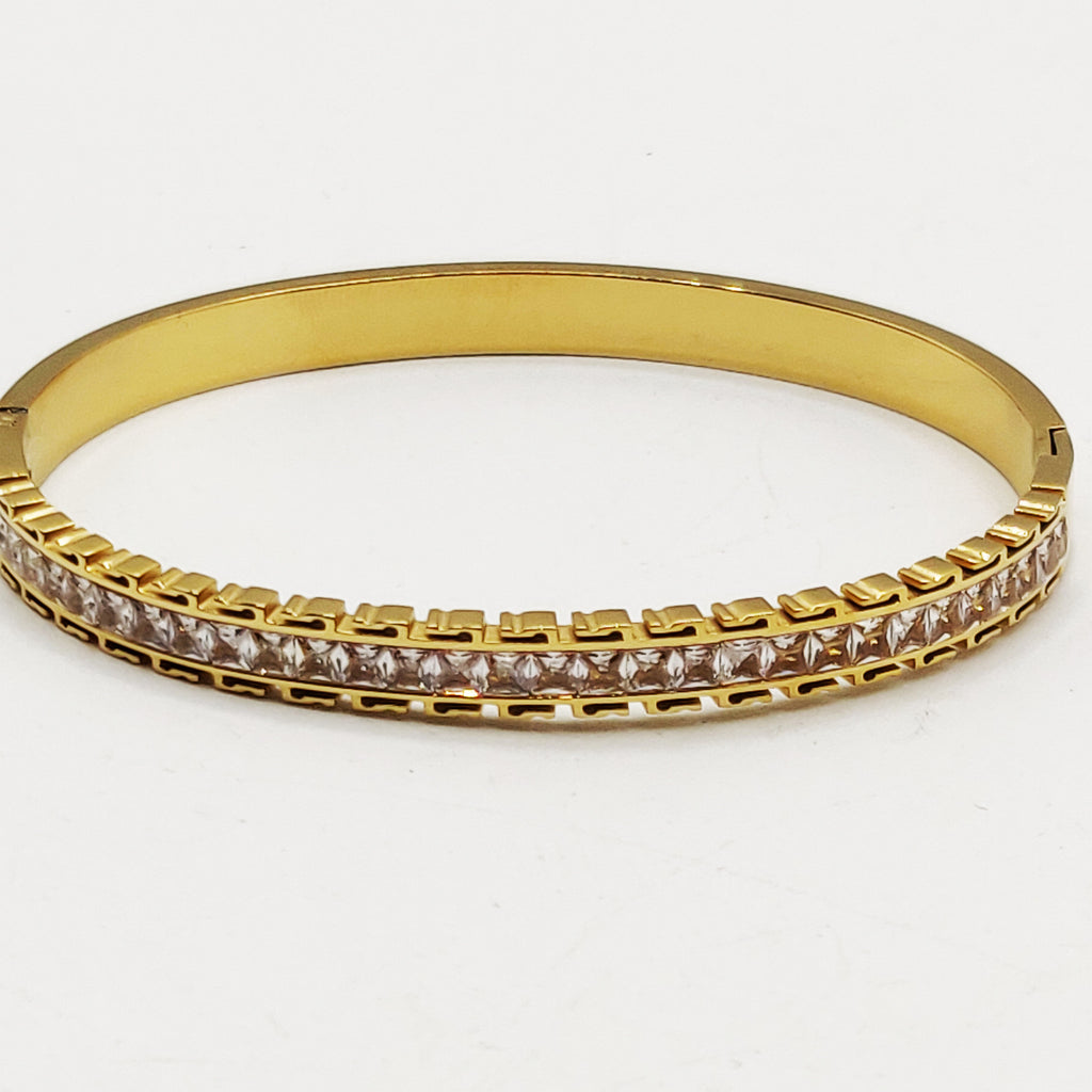 Bracelet Rigide Ligne Cristaux
