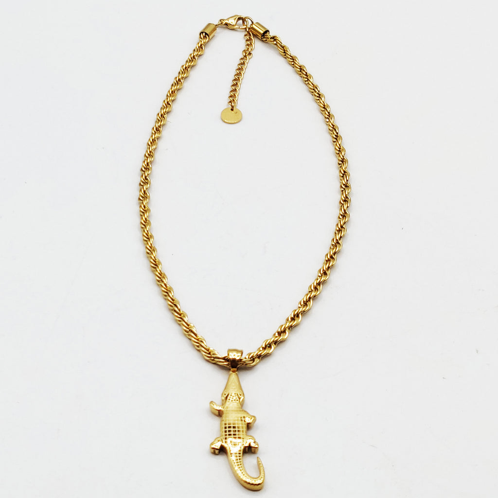Collier Torsade Crocodile Luxe