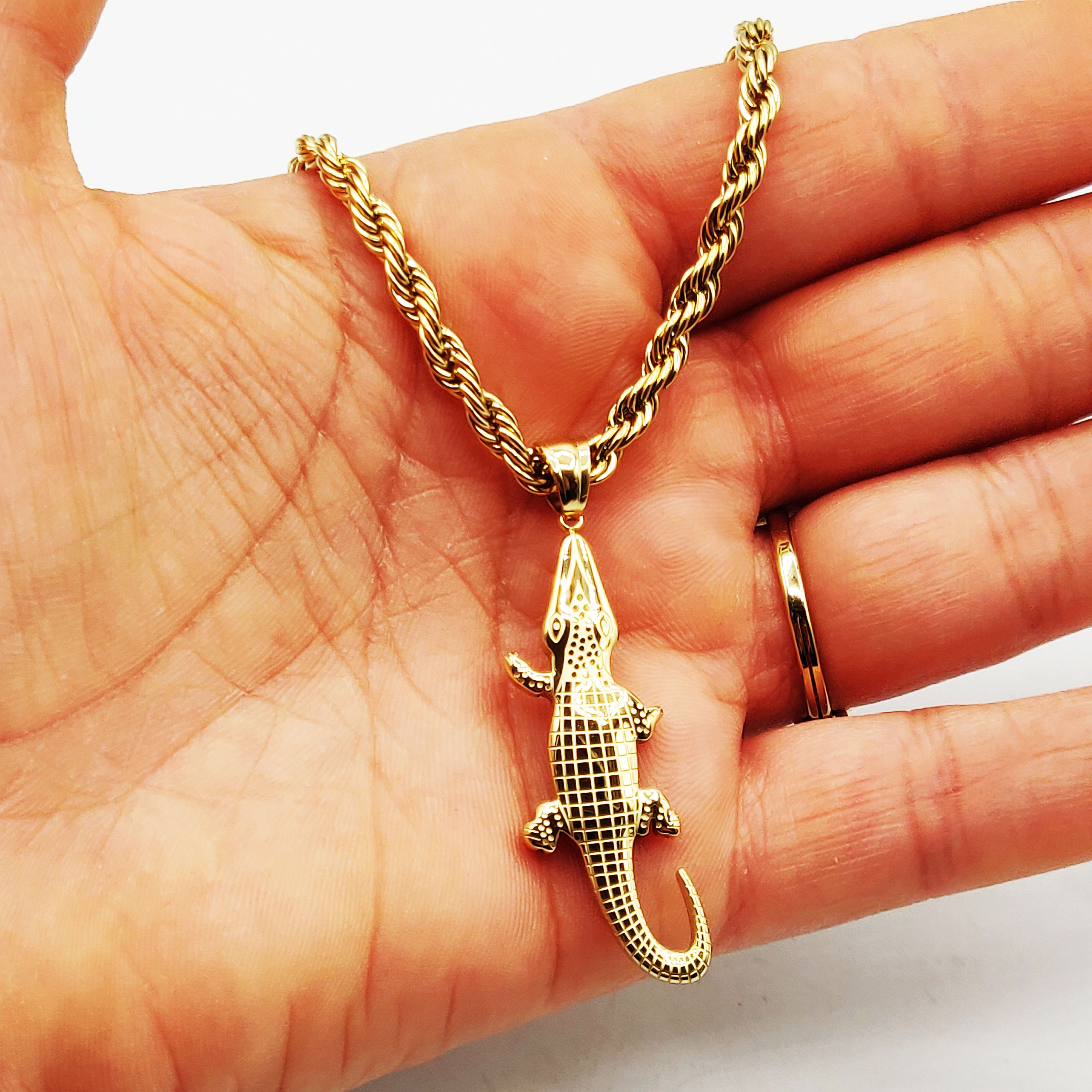 Collier Torsade Crocodile Luxe