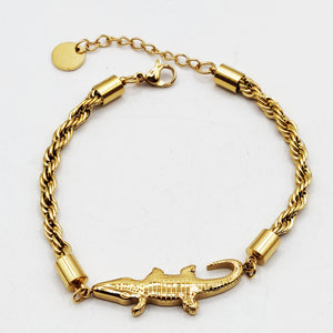 Bracelet Torsade Crocodile Luxe