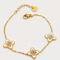 Bracelet Étoiles Blanches Cristaux Luxe