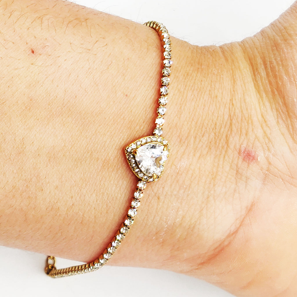 Bracelet Coeur Full Cristaux