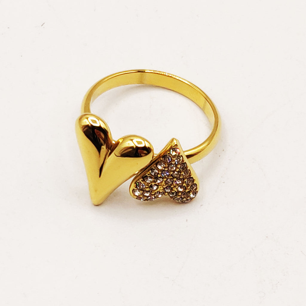 Bague Double Coeurs Luxe