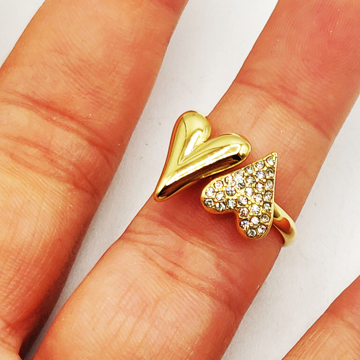 Bague Double Coeurs Luxe