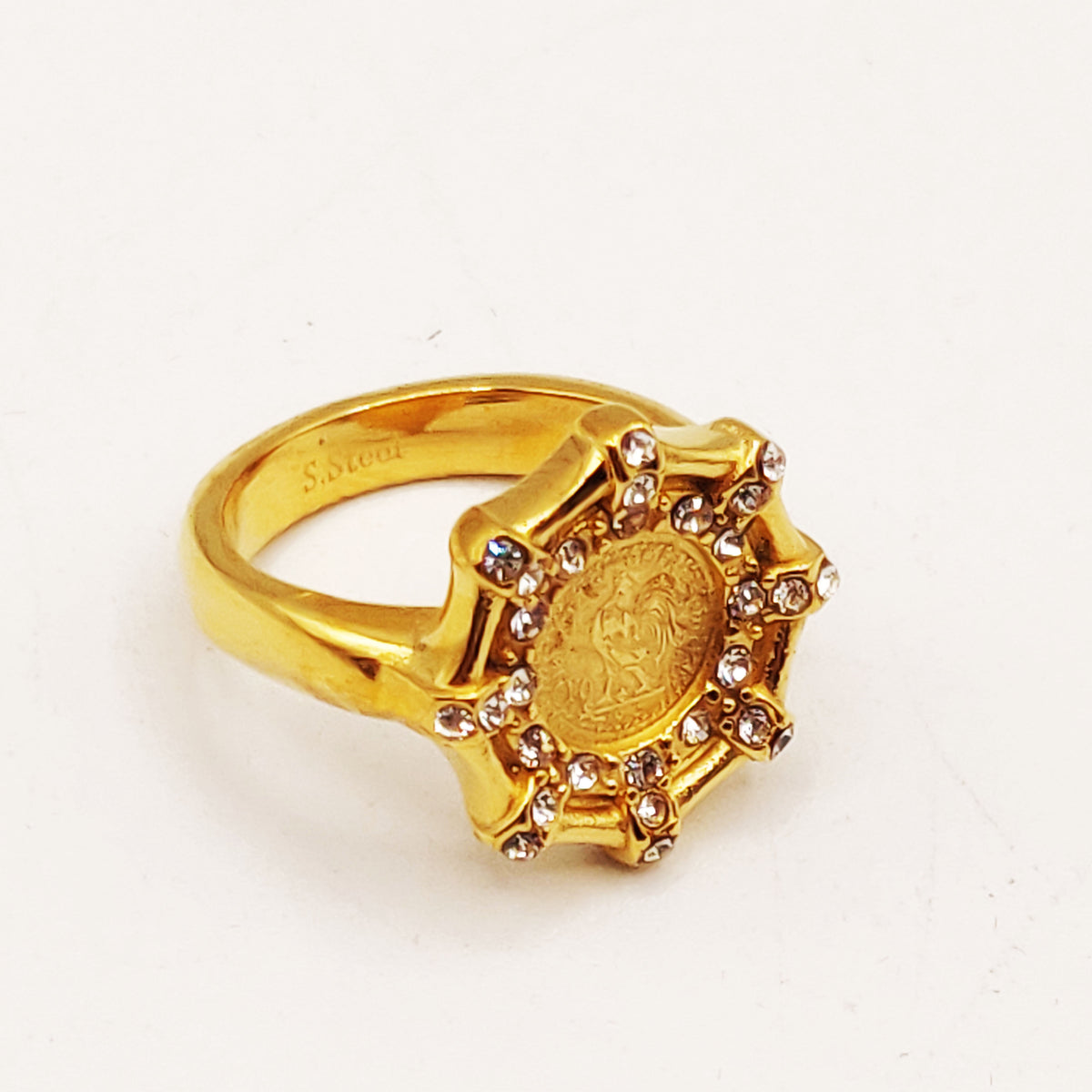 Bague Os Louise Coq Cristaux Luxe