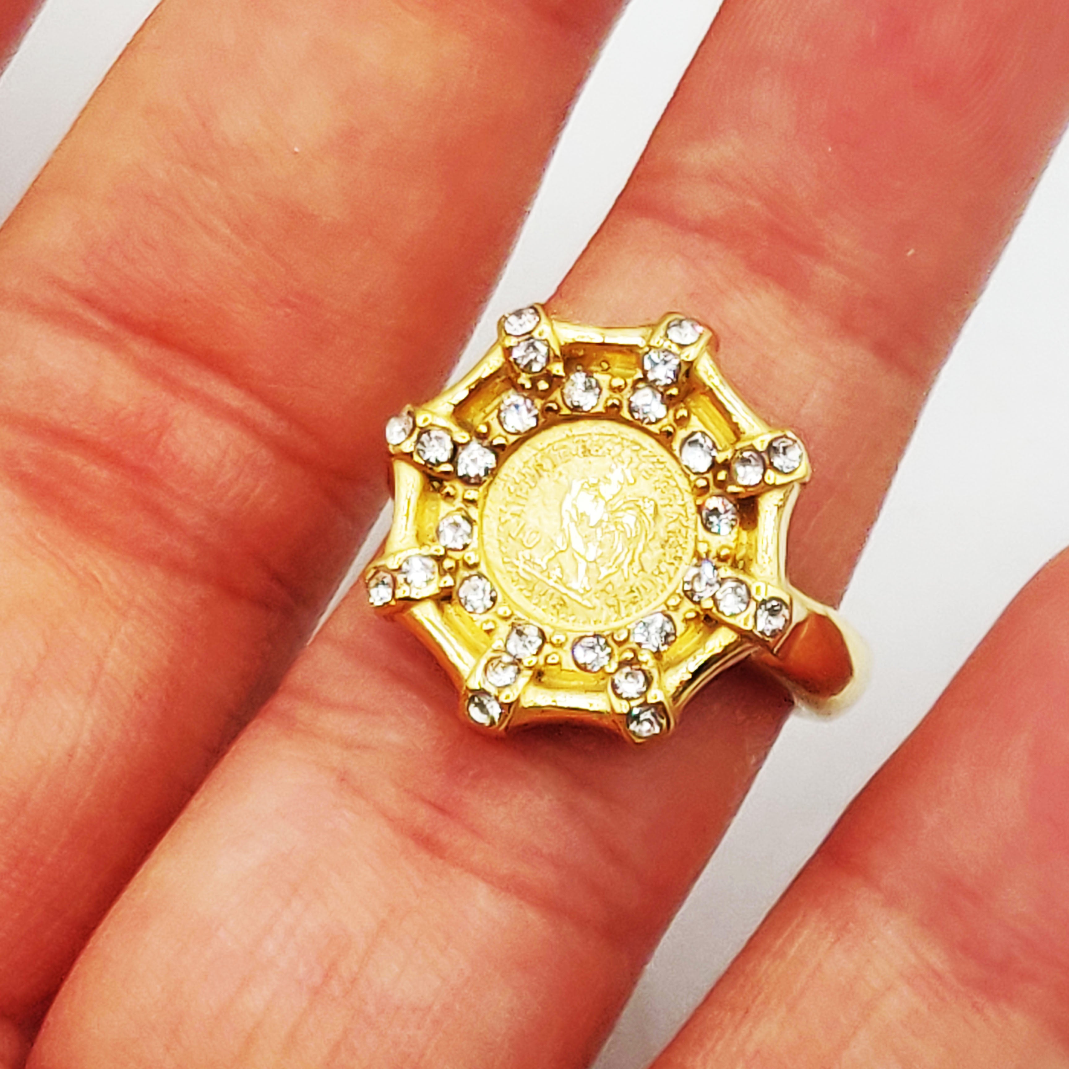 Bague Os Louise Coq Cristaux Luxe