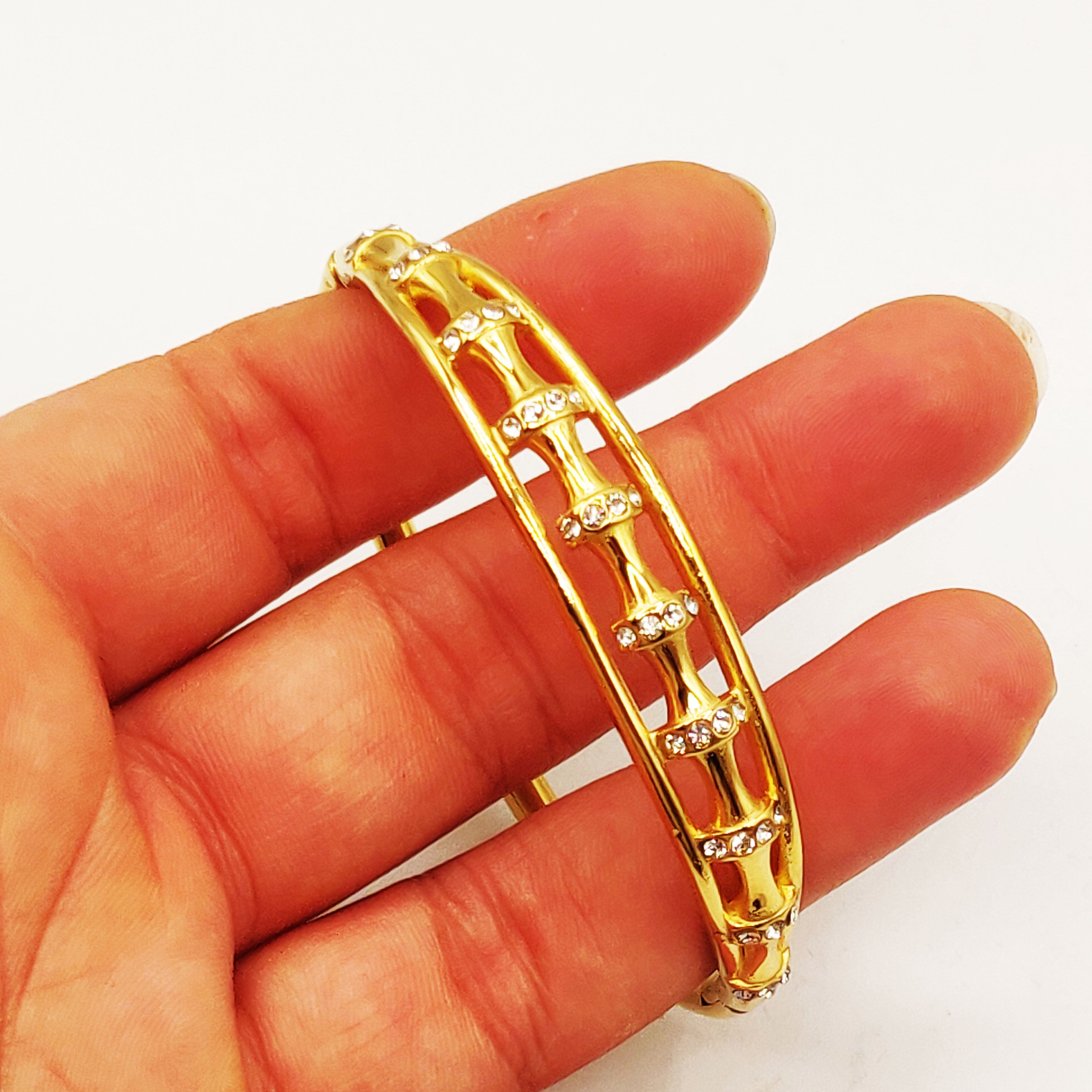 Bracelet Rigide Cercle Os Cristaux Luxe