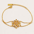 Bracelet Fleur en Cristaux Luxe