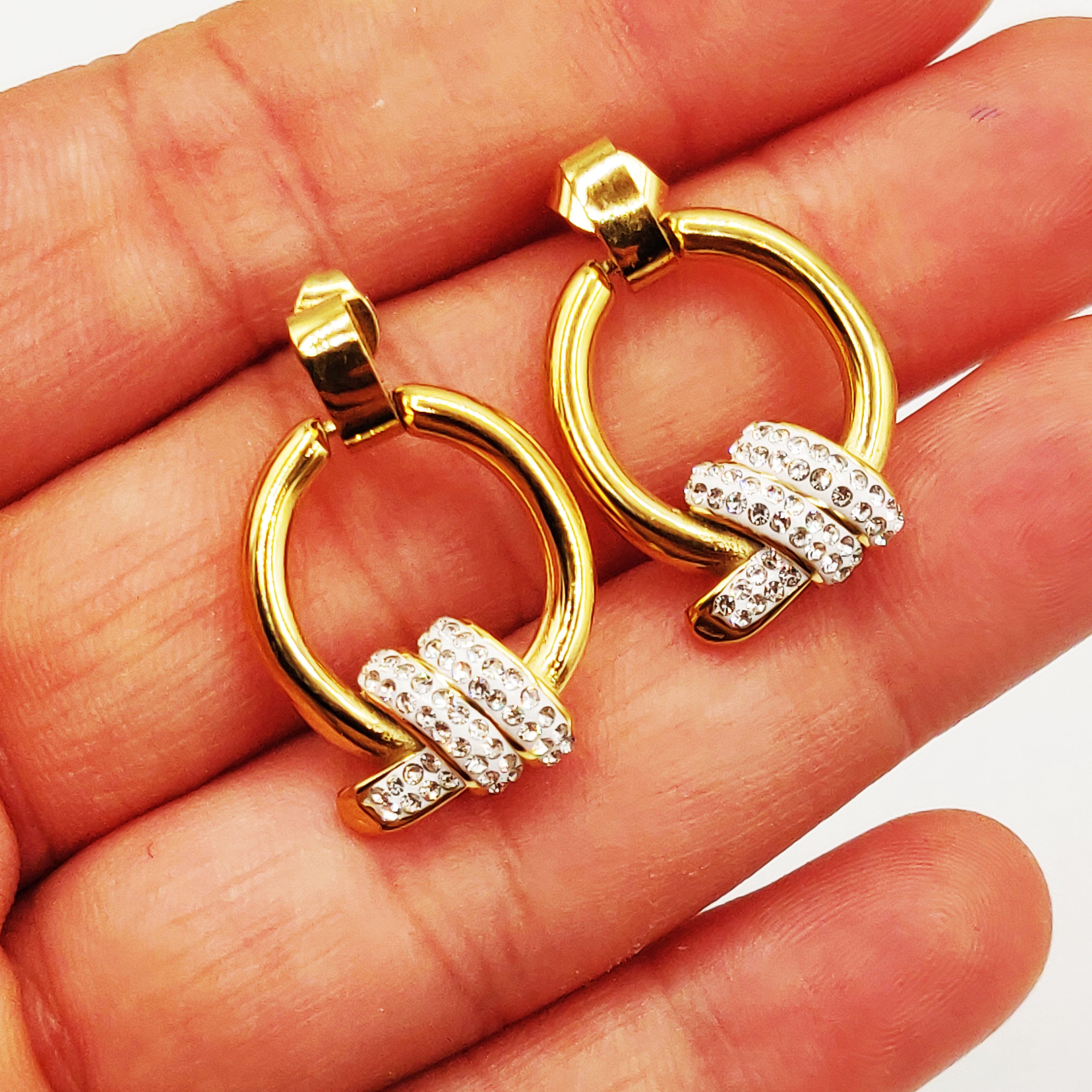 Boucles d'oreilles Torsade Anneau Noeud Luxe