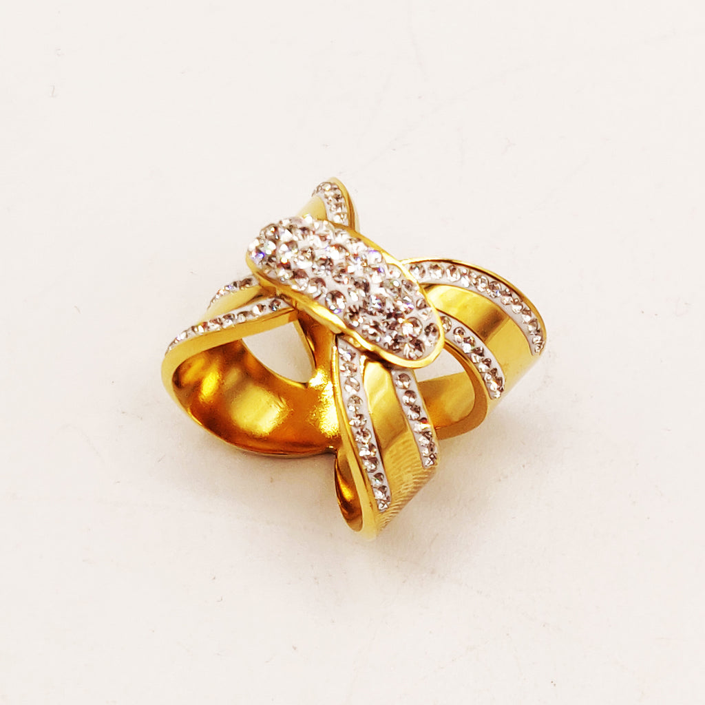 Bague Noeud Cristaux Luxe