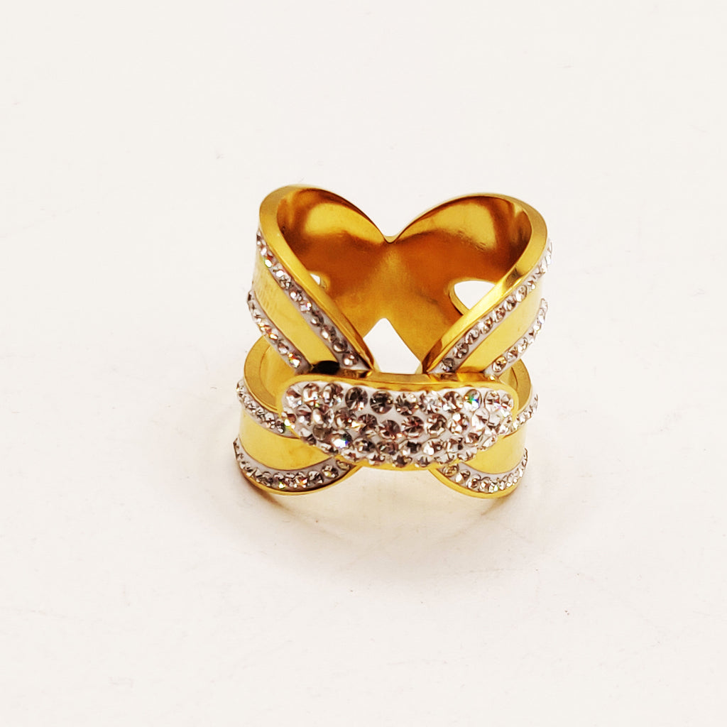 Bague Noeud Cristaux Luxe