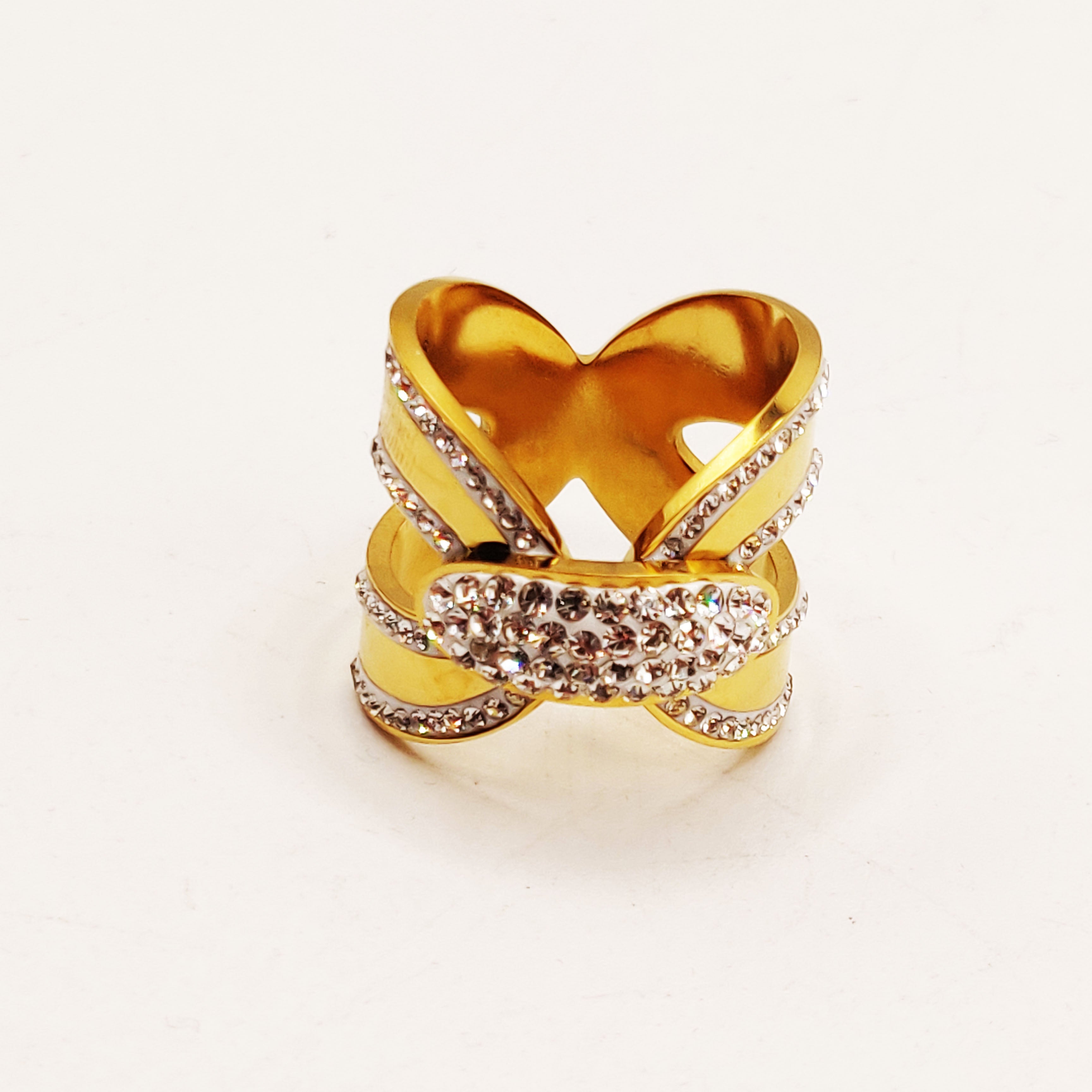 Bague Noeud Cristaux Luxe