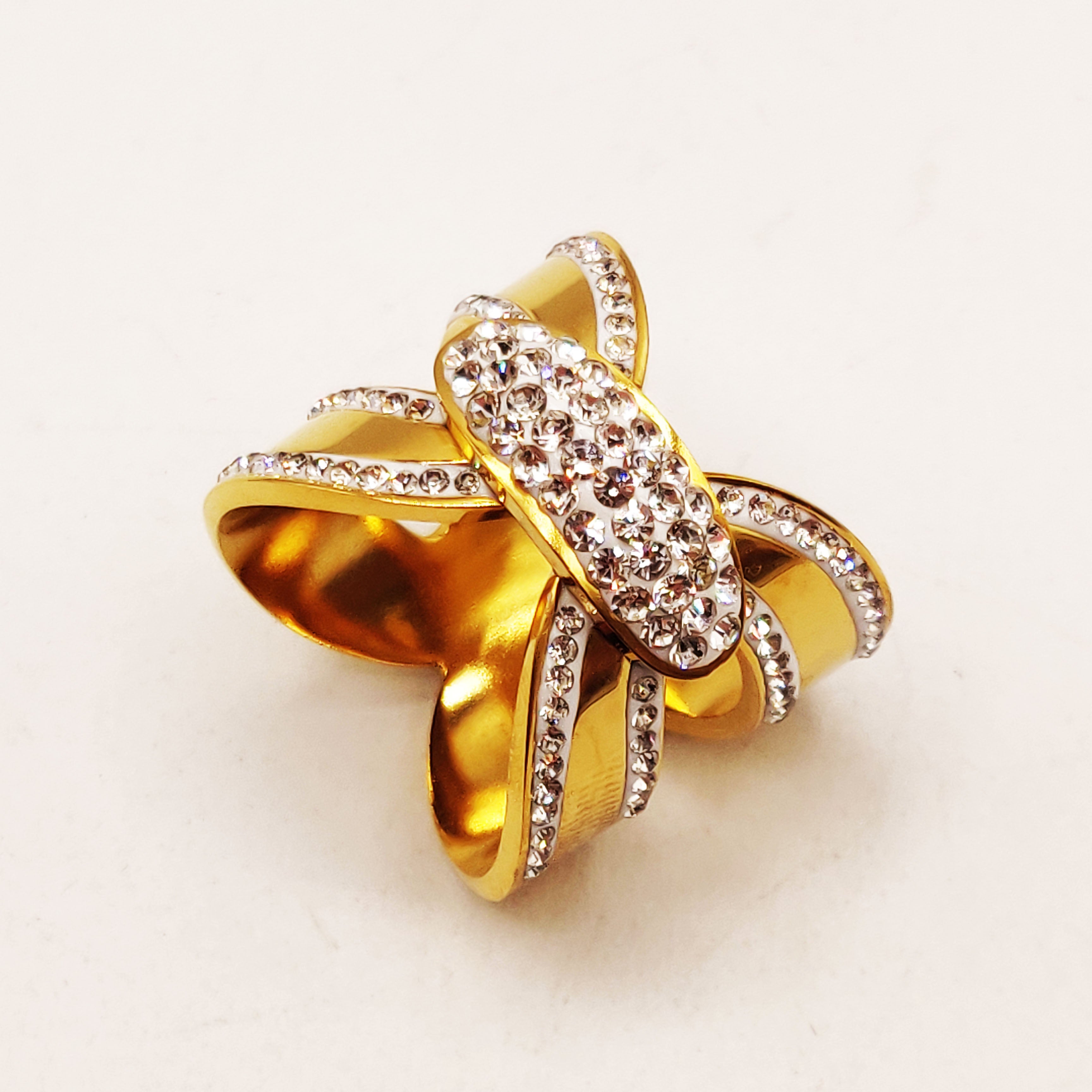Bague Noeud Cristaux Luxe