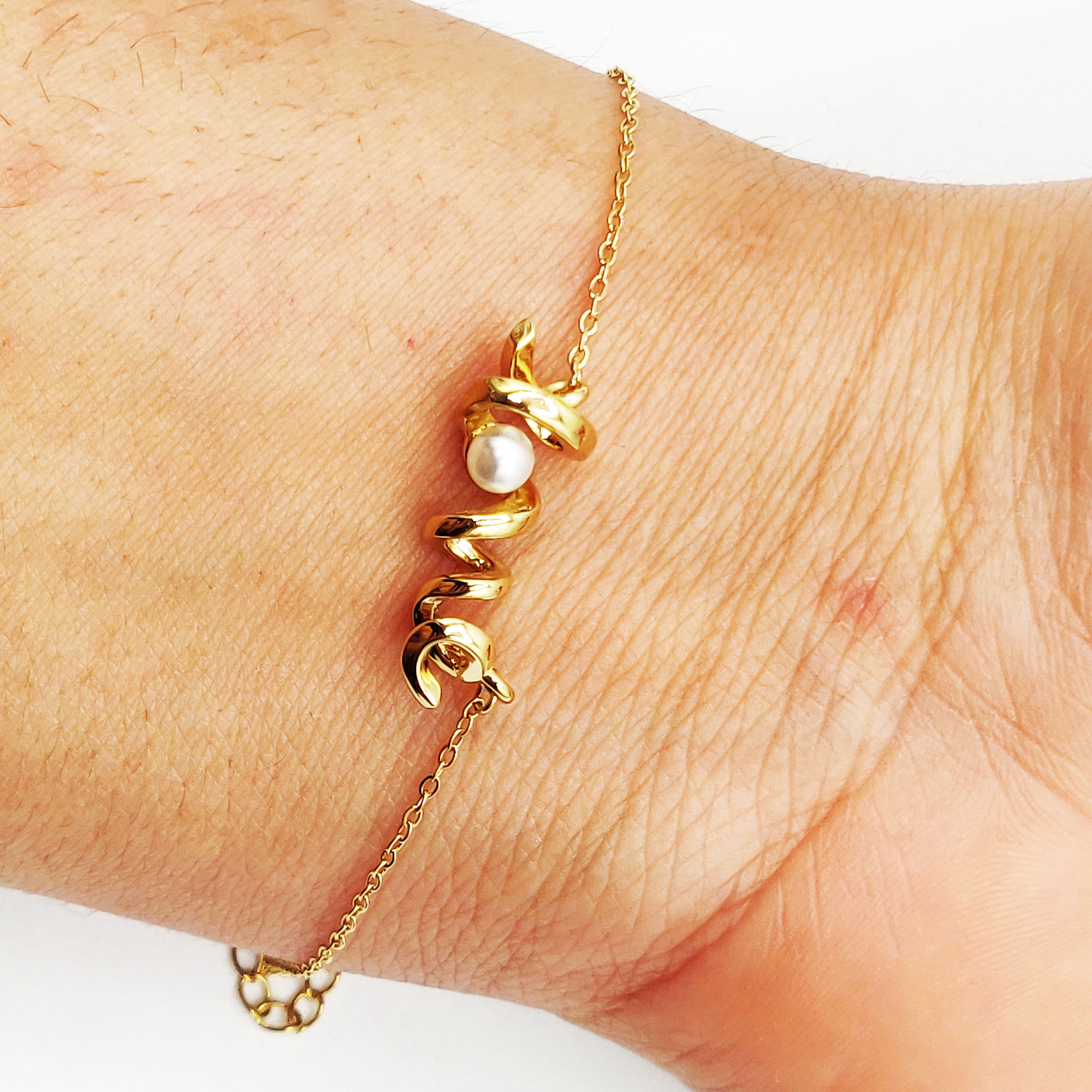 Bracelet Toutbillon Luxe et Perle d'imitation Blanche