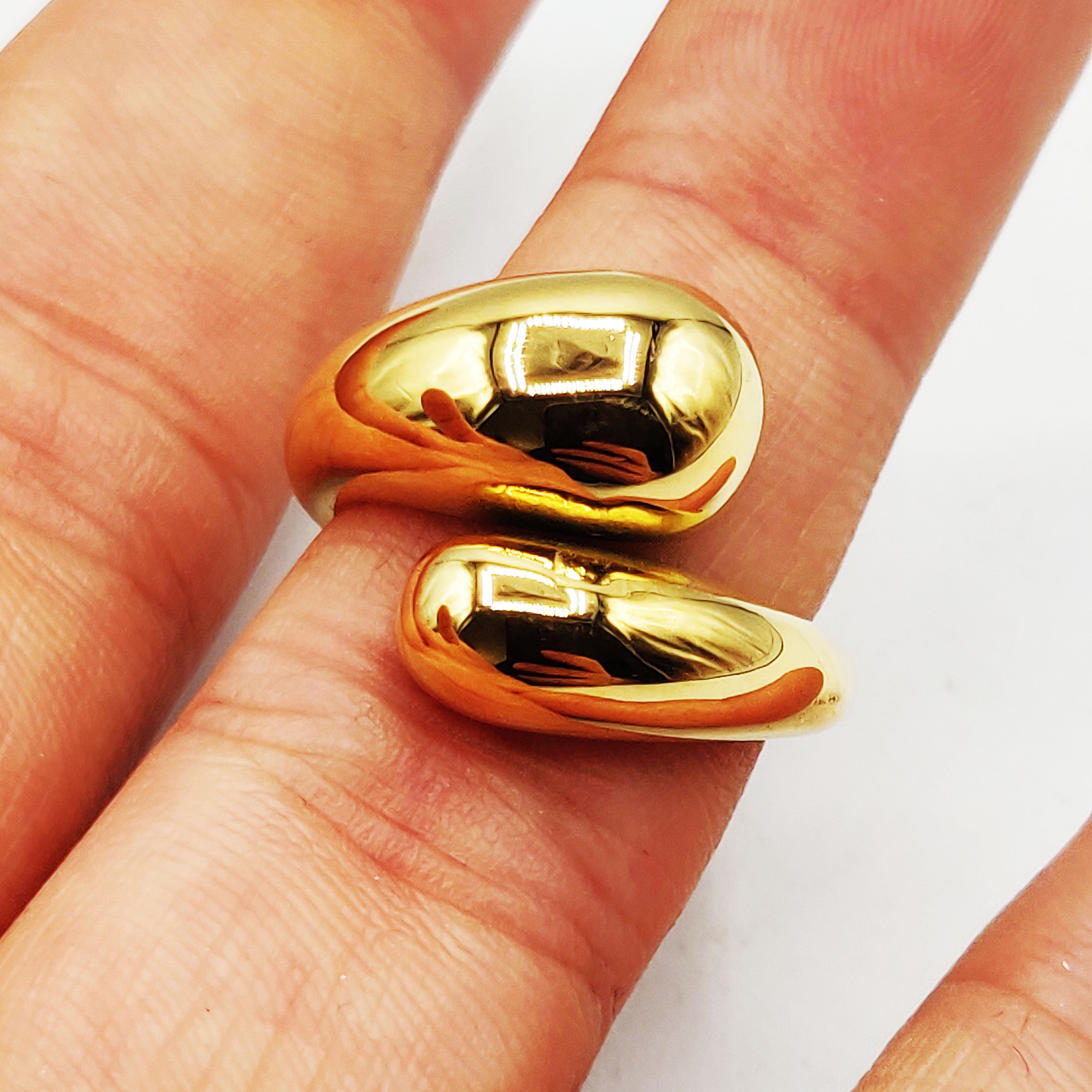 Bague Double Gouttes Bombées Luxe