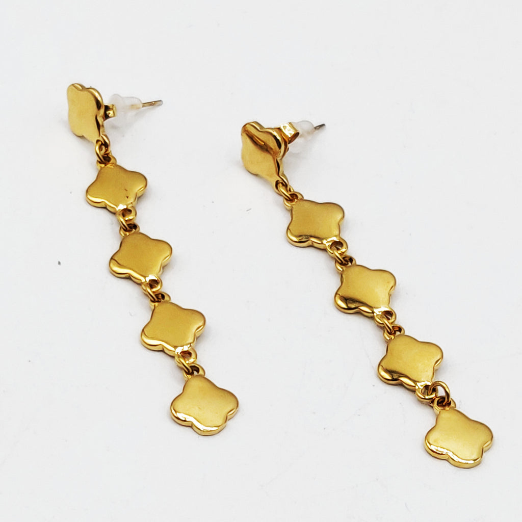 Boucles d'oreilles Multi Trèfles Dorés
