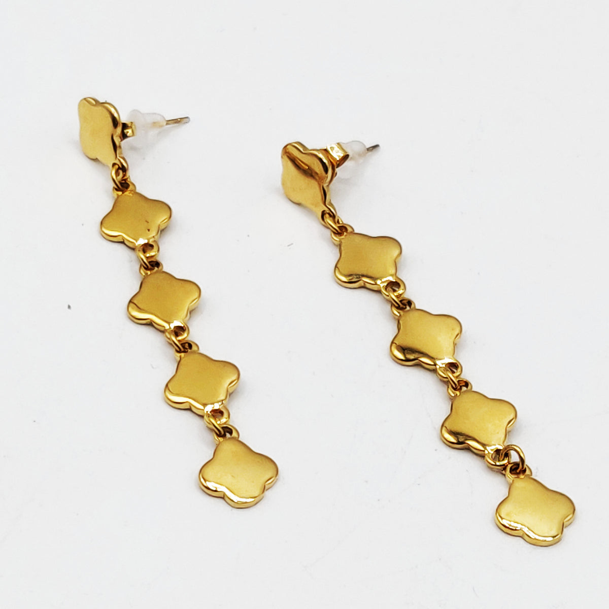 Boucles d'oreilles Multi Trèfles Dorés