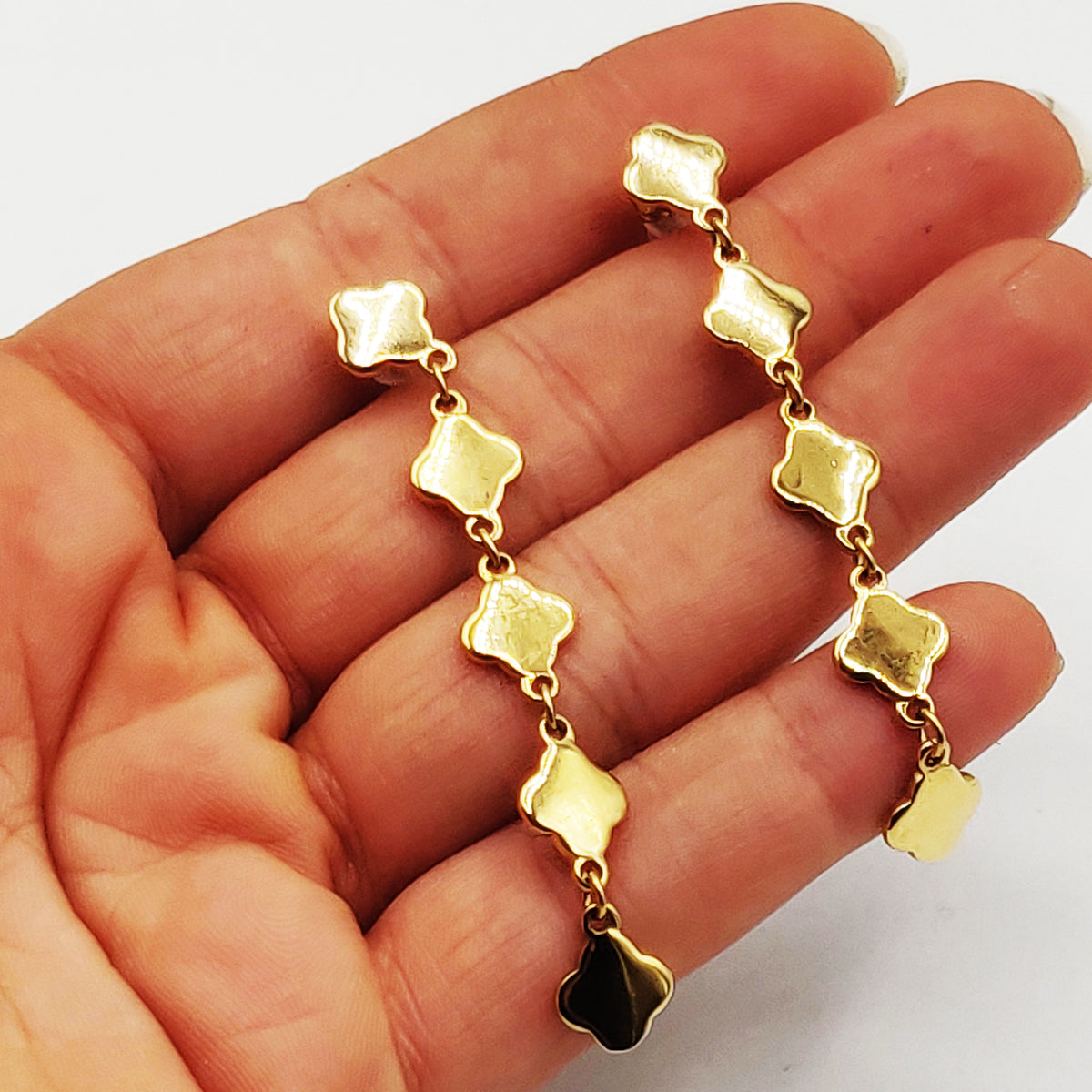 Boucles d'oreilles Multi Trèfles Dorés