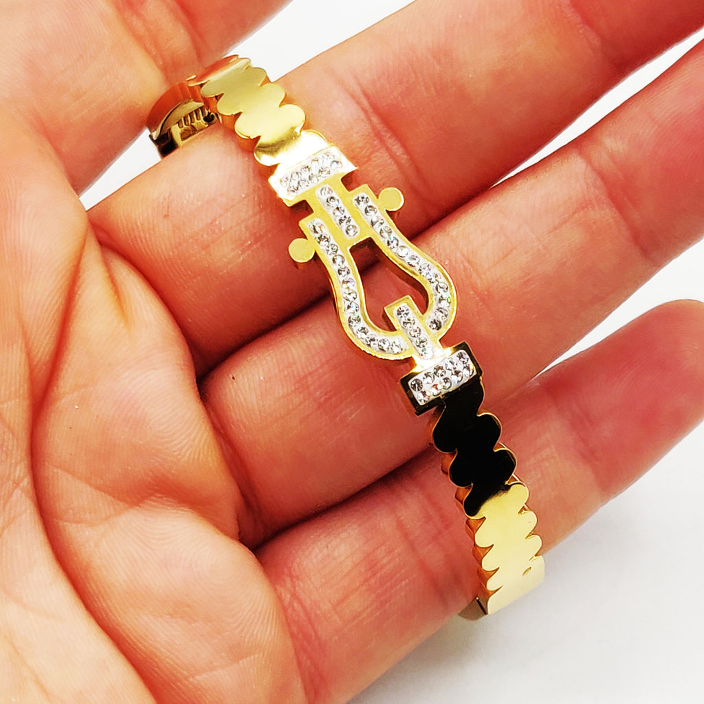 Bracelet Rigide Strength Cristaux Luxe