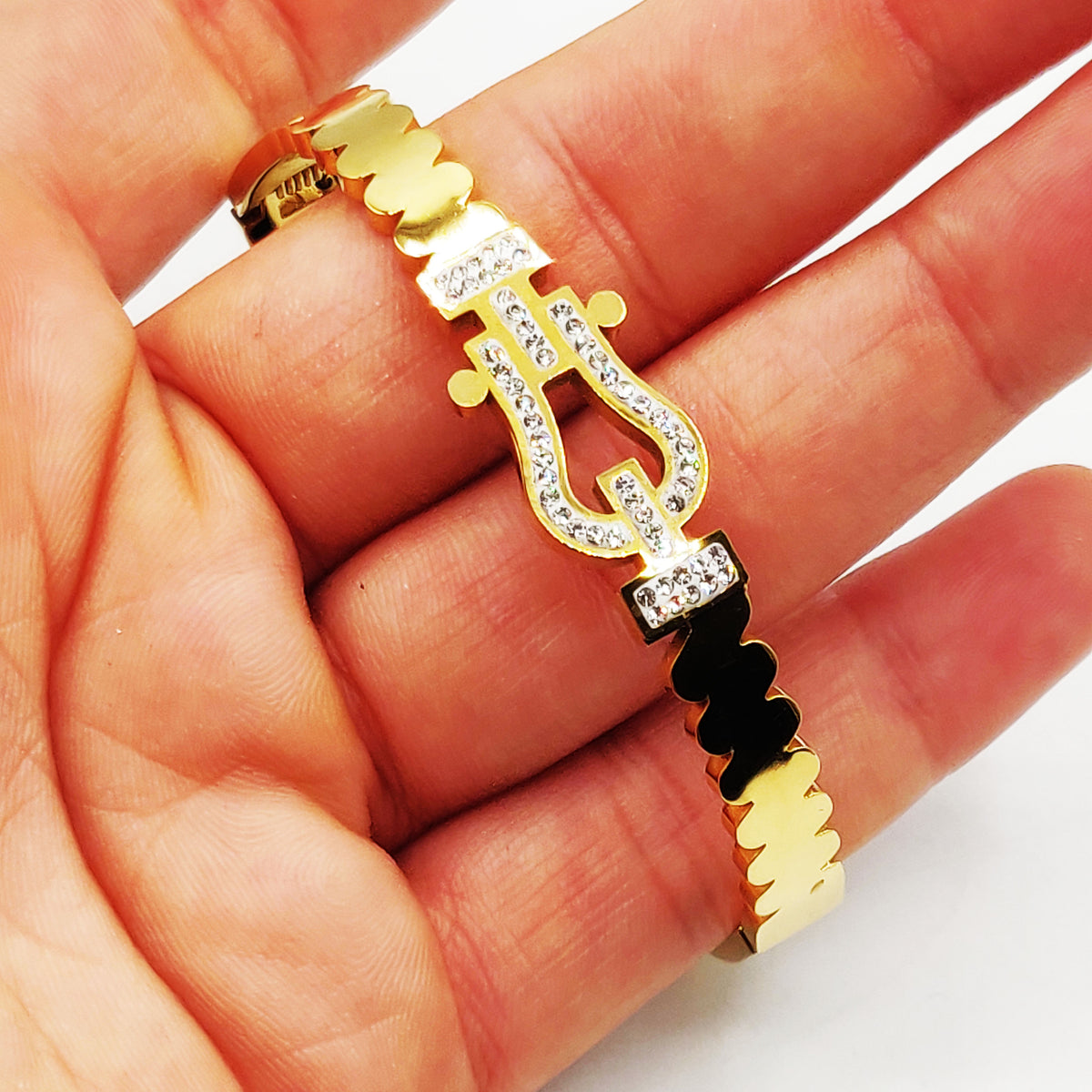 Bracelet Rigide Strength Cristaux Luxe