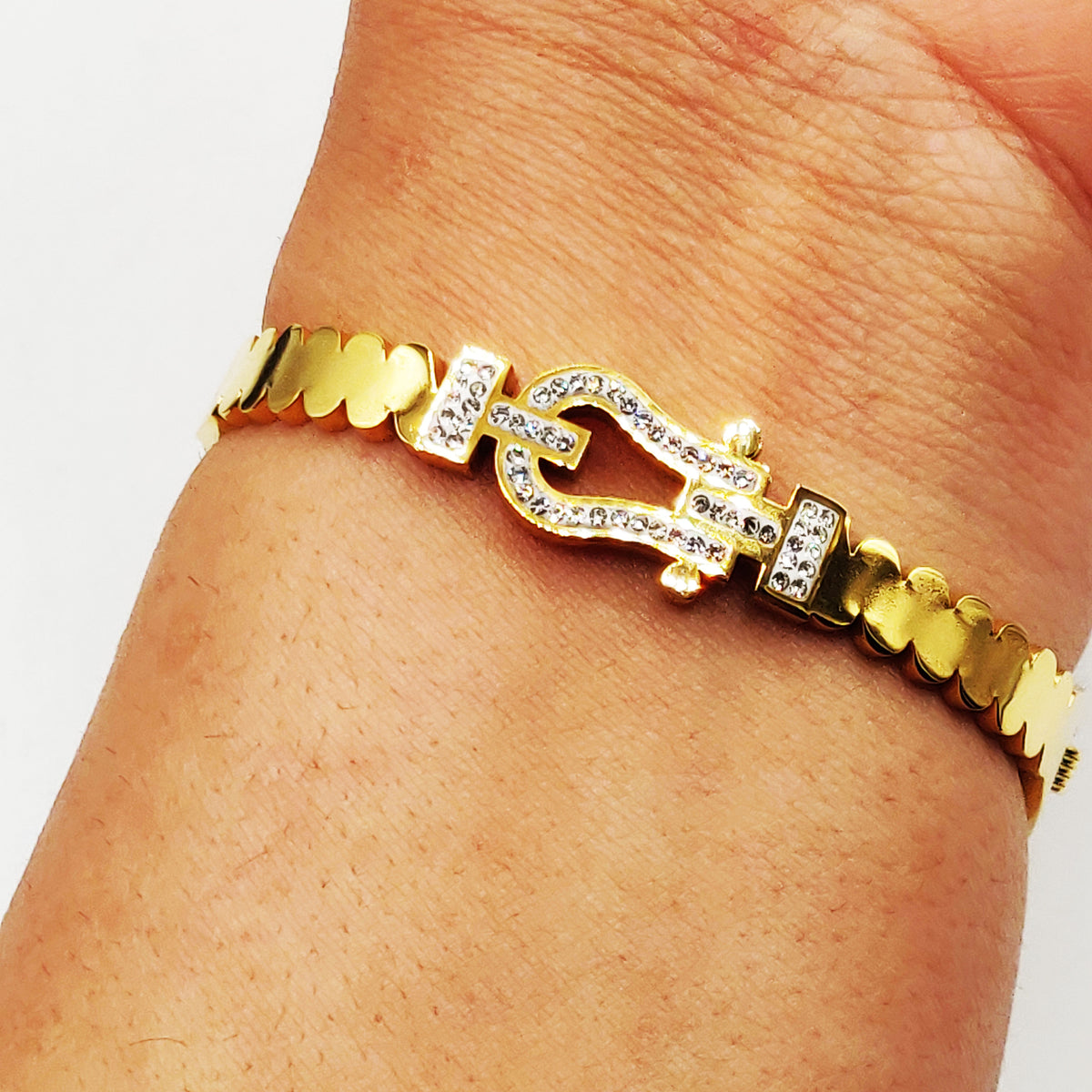 Bracelet Rigide Strength Cristaux Luxe