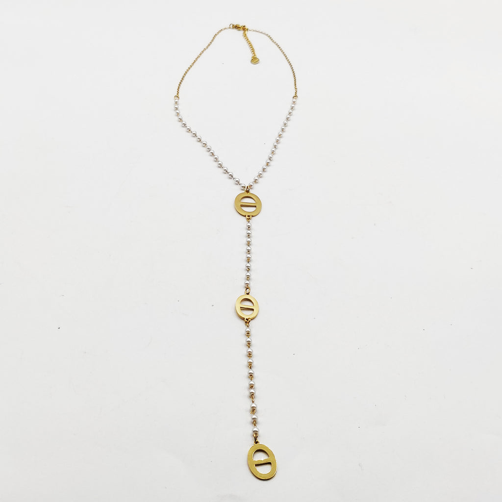 Collier Perles d'imitation Pendentifs H Luxe Descendant