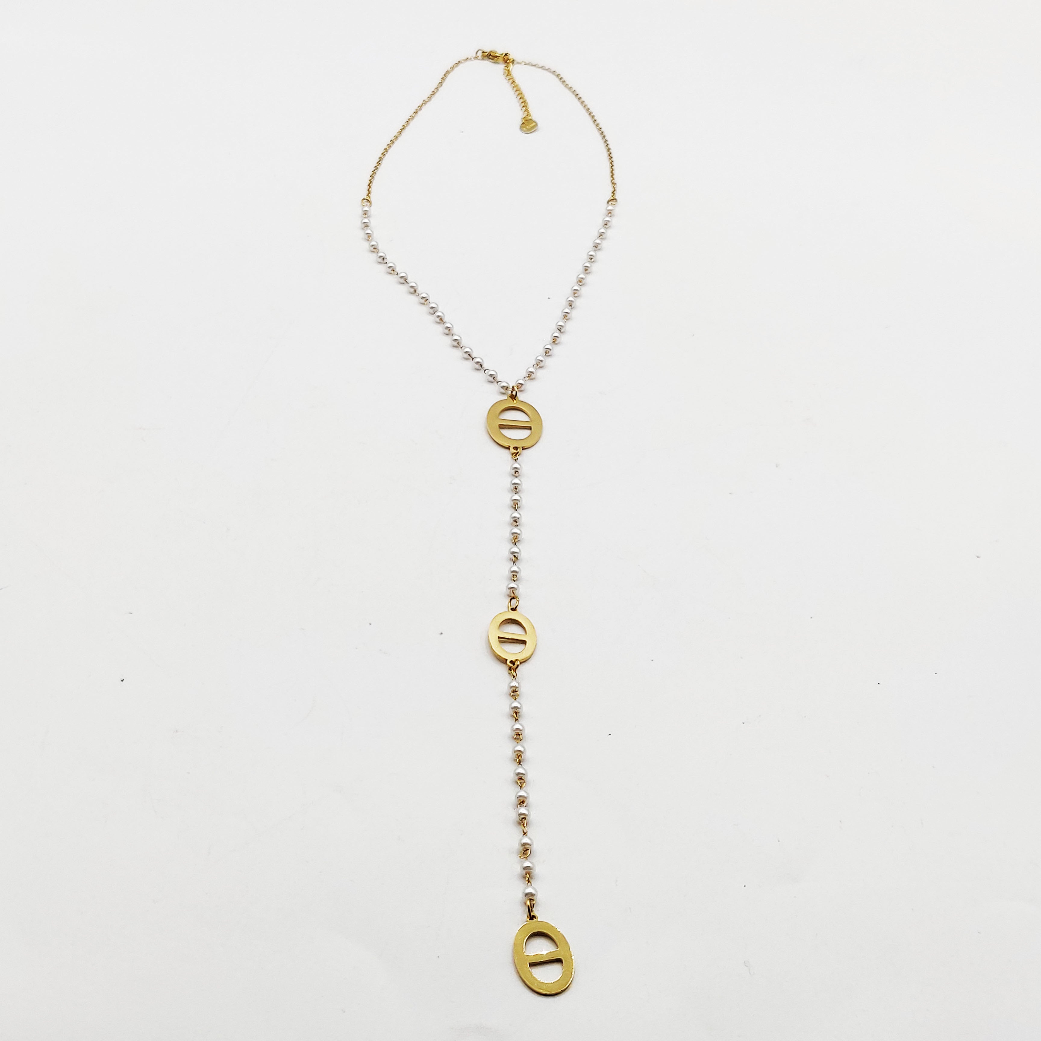 Collier Perles d'imitation Pendentifs H Luxe Descendant