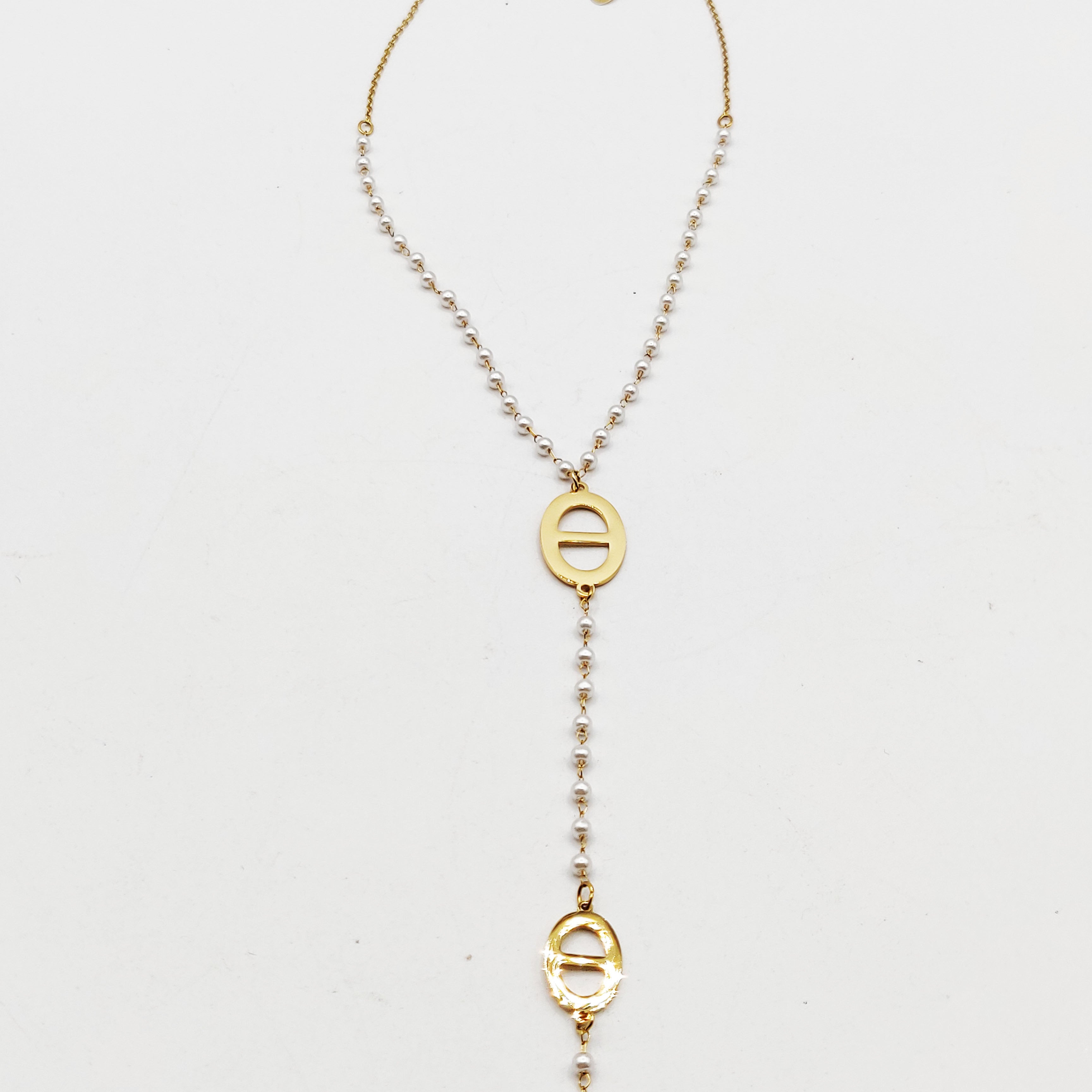 Collier Perles d'imitation Pendentifs H Luxe Descendant