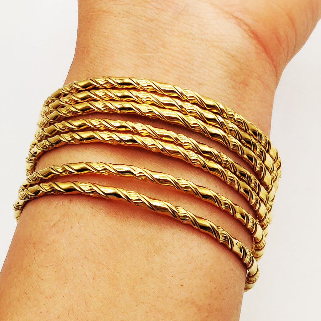 7 Bracelets Rigides Vagues