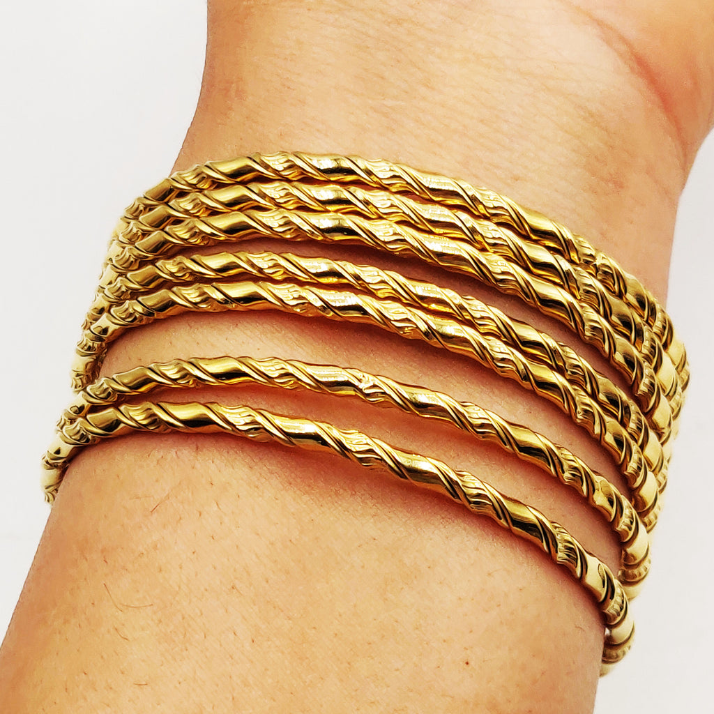 7 Bracelets Rigides Vagues