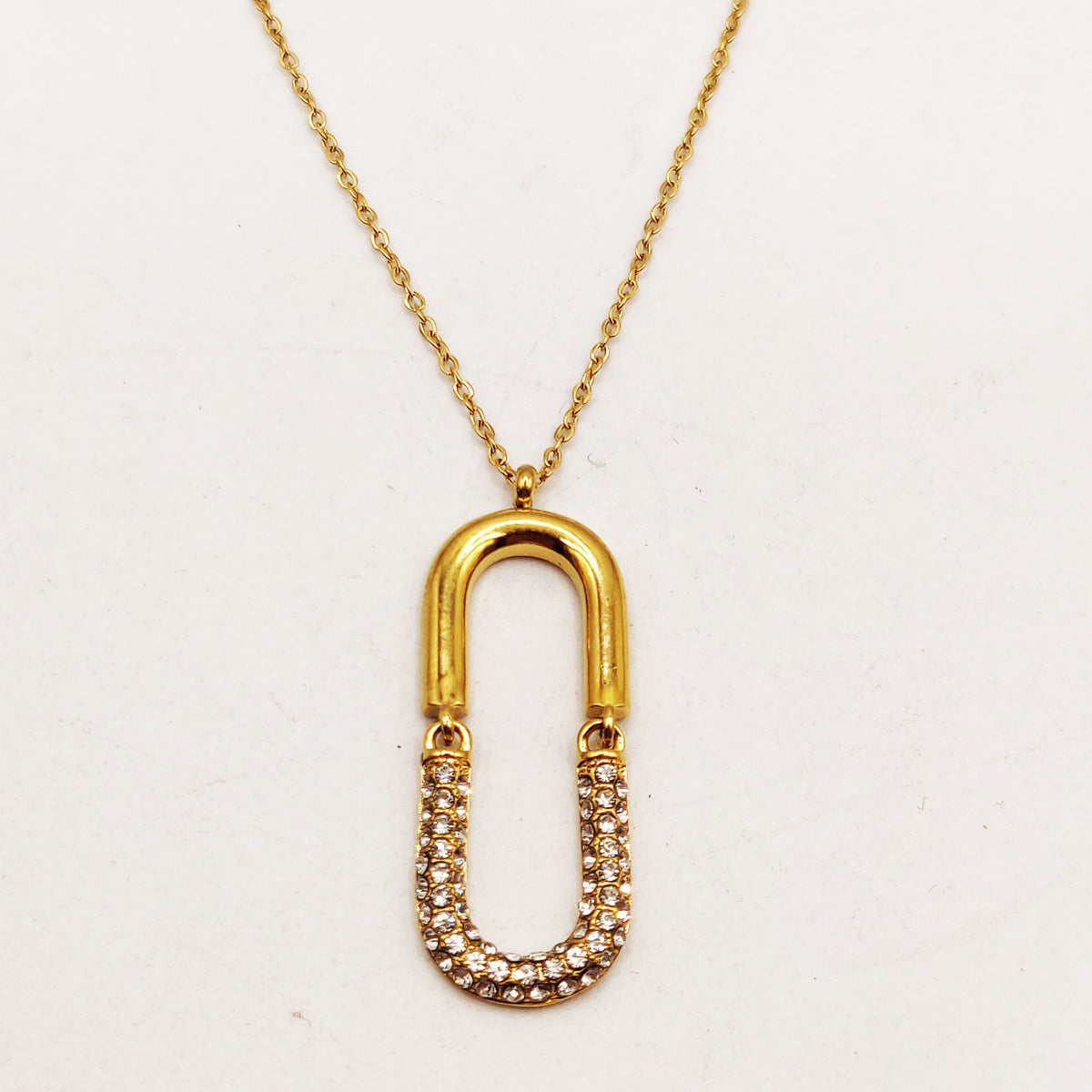 Collier Double U Luxe Cristaux