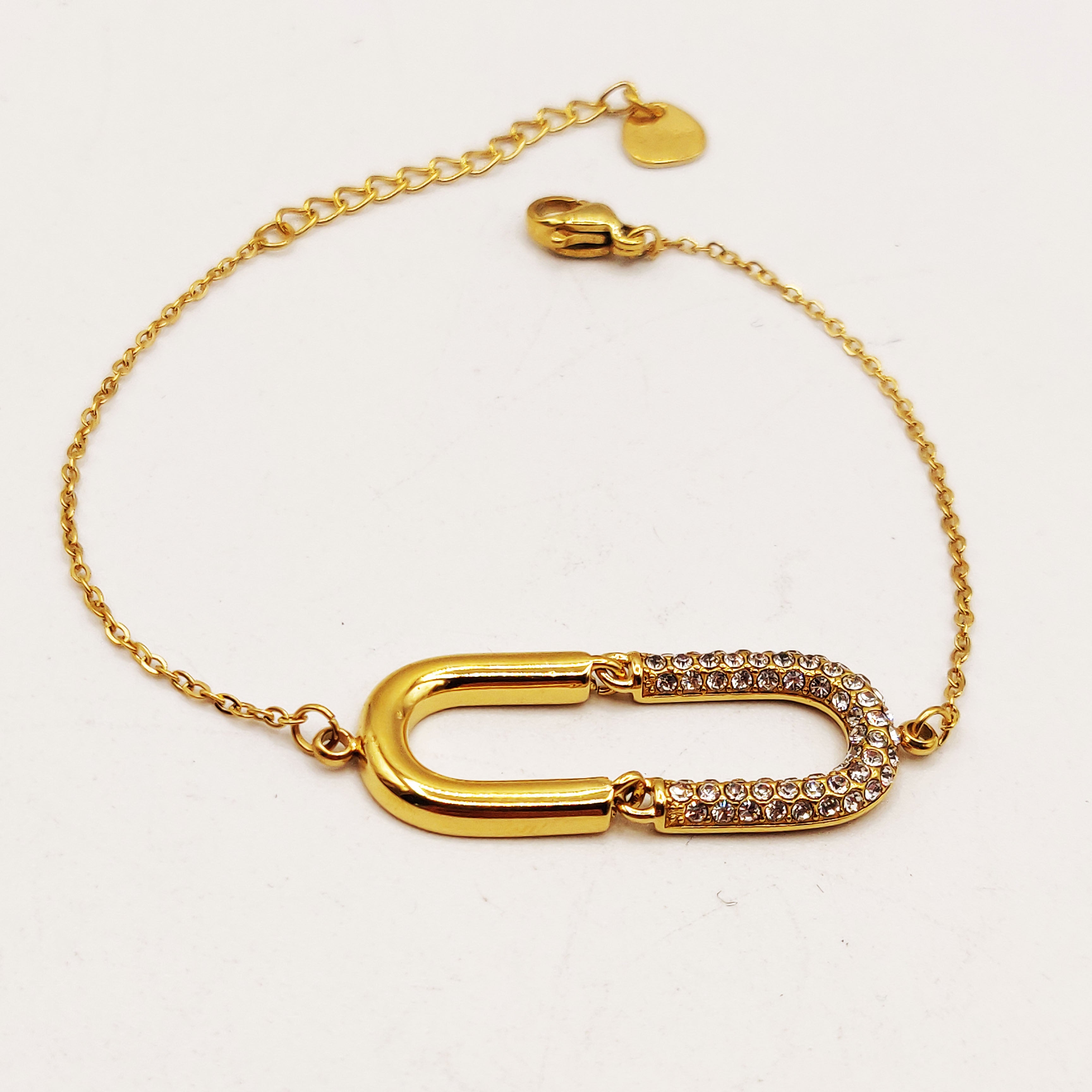 Bracelet Double U Luxe Cristaux
