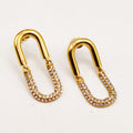 Boucles d'oreilles Double U Luxe Cristaux
