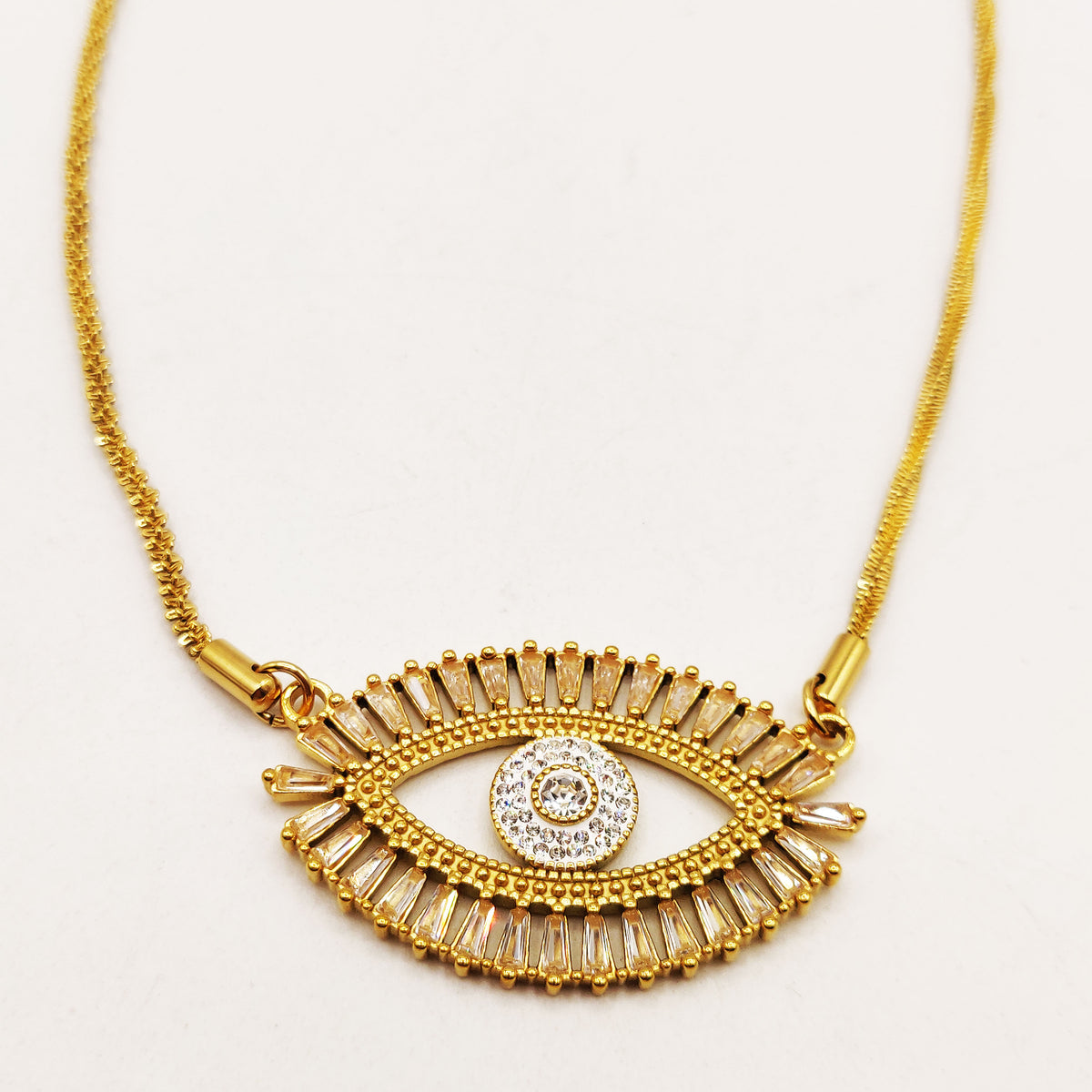 Collier Grand Oeil Tout en Cristaux Luxe