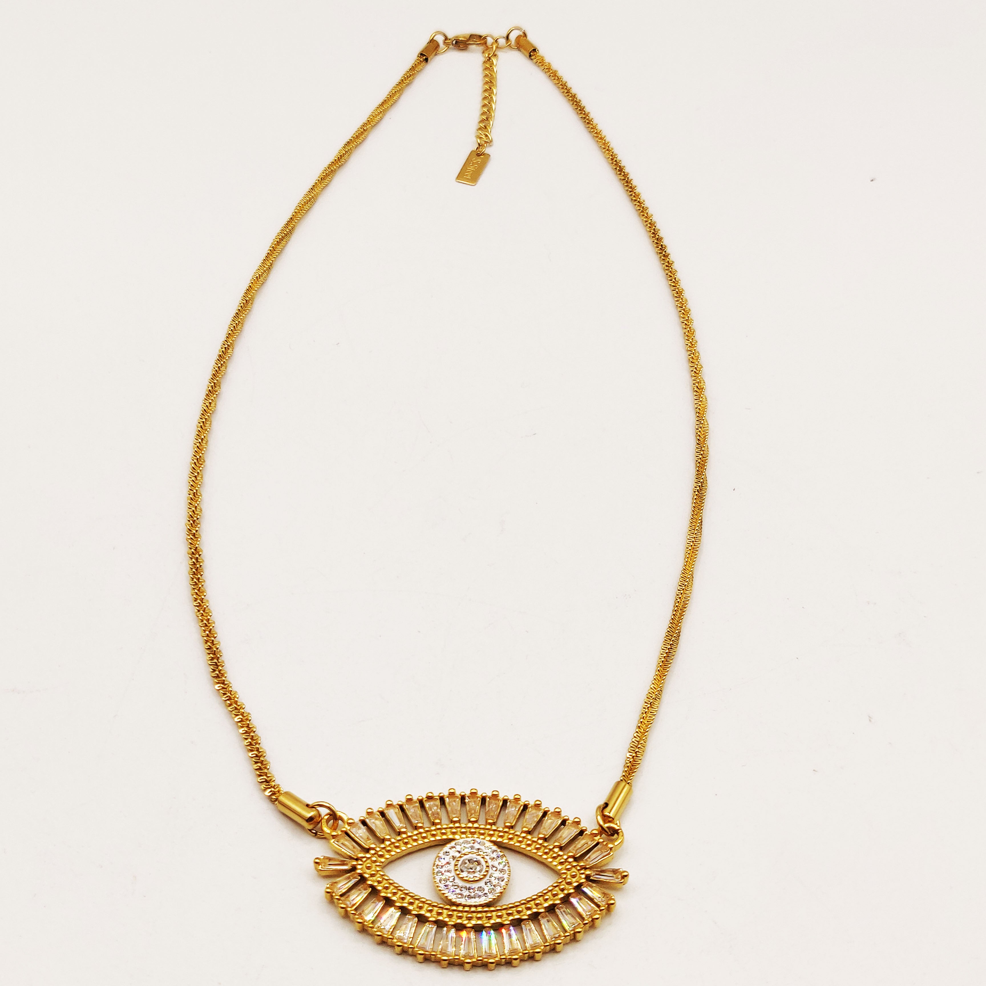 Collier Grand Oeil Tout en Cristaux Luxe