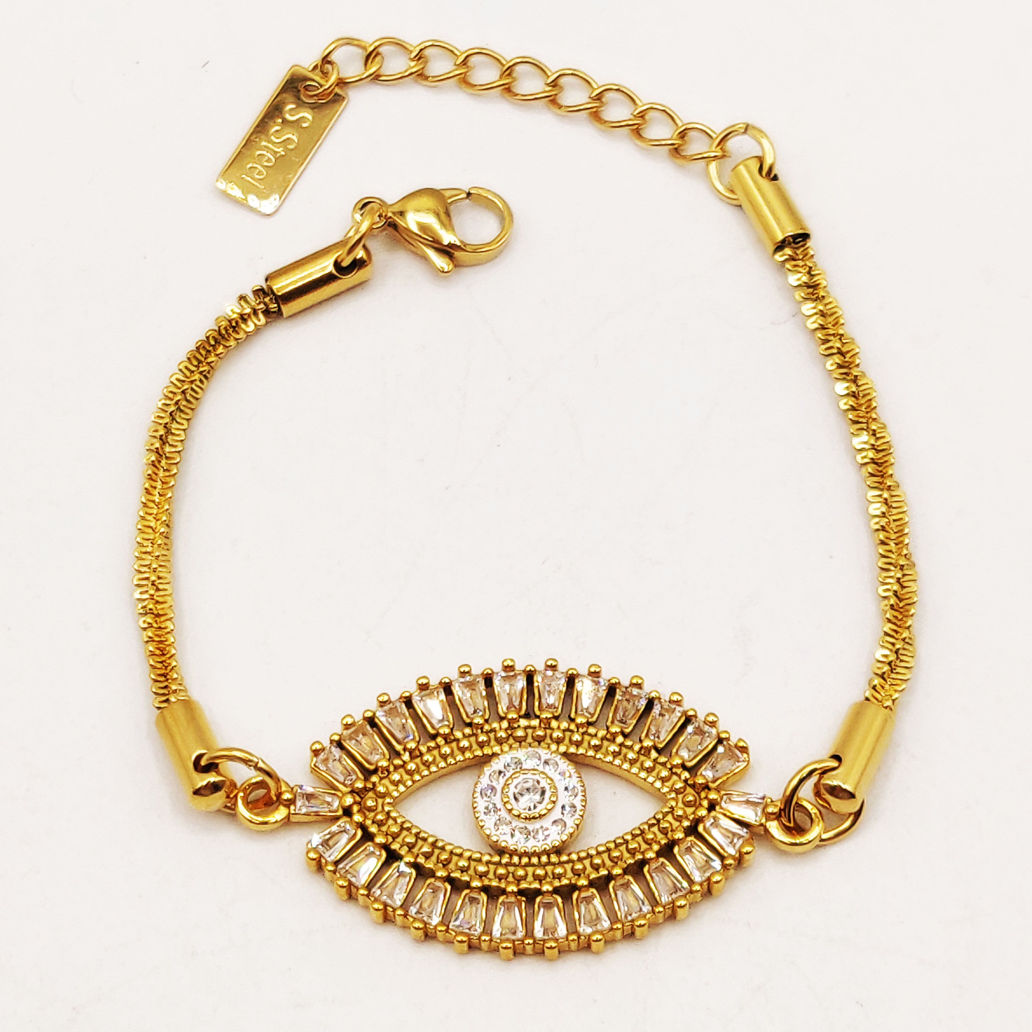 Bracelet Grand Oeil Tout en Cristaux Luxe
