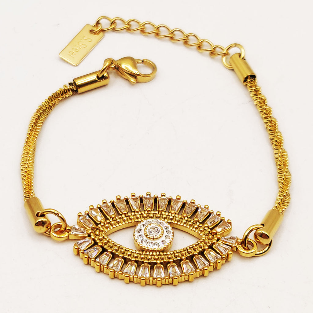 Bracelet Grand Oeil Tout en Cristaux Luxe