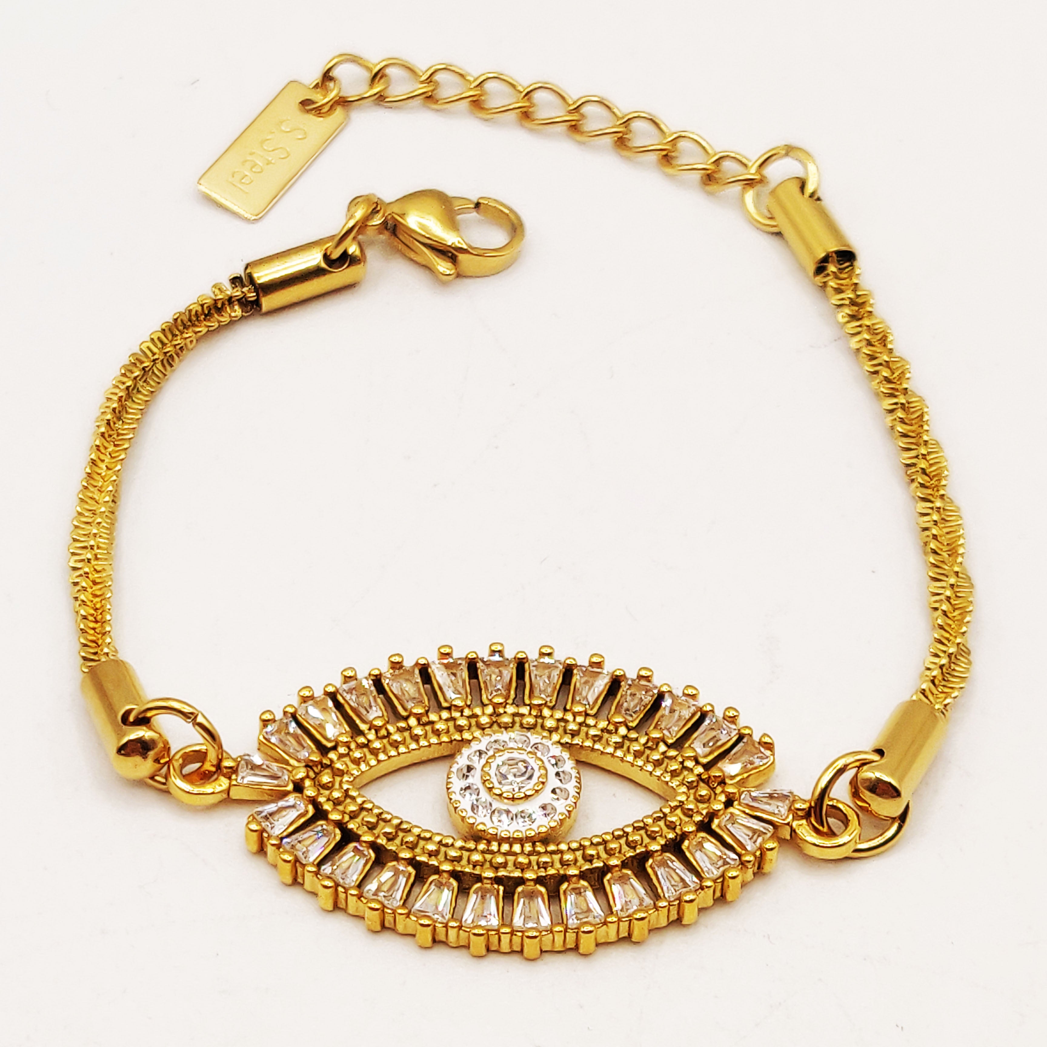 Bracelet Grand Oeil Tout en Cristaux Luxe