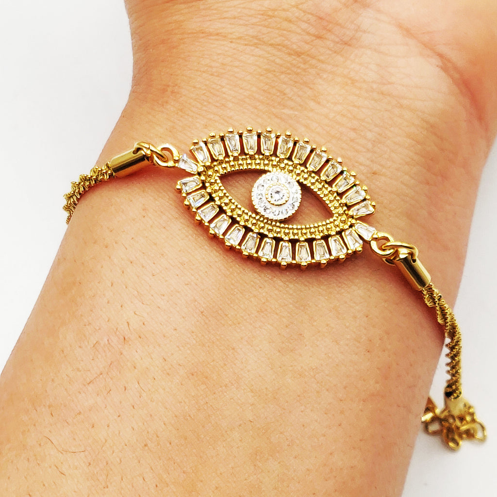 Bracelet Grand Oeil Tout en Cristaux Luxe